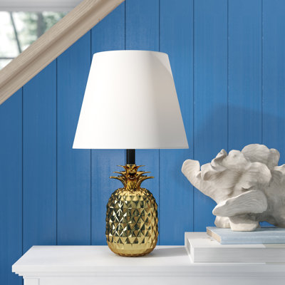 Bay Isle Home Martel Shiny Pineapple Shinny Red and Black Ceramic Table Lamp